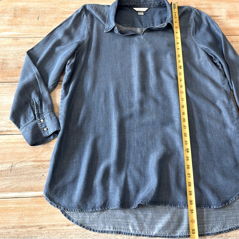 Christopher & Banks Women's Chambray Tunic Lyocell XL - Picture 9 of 10